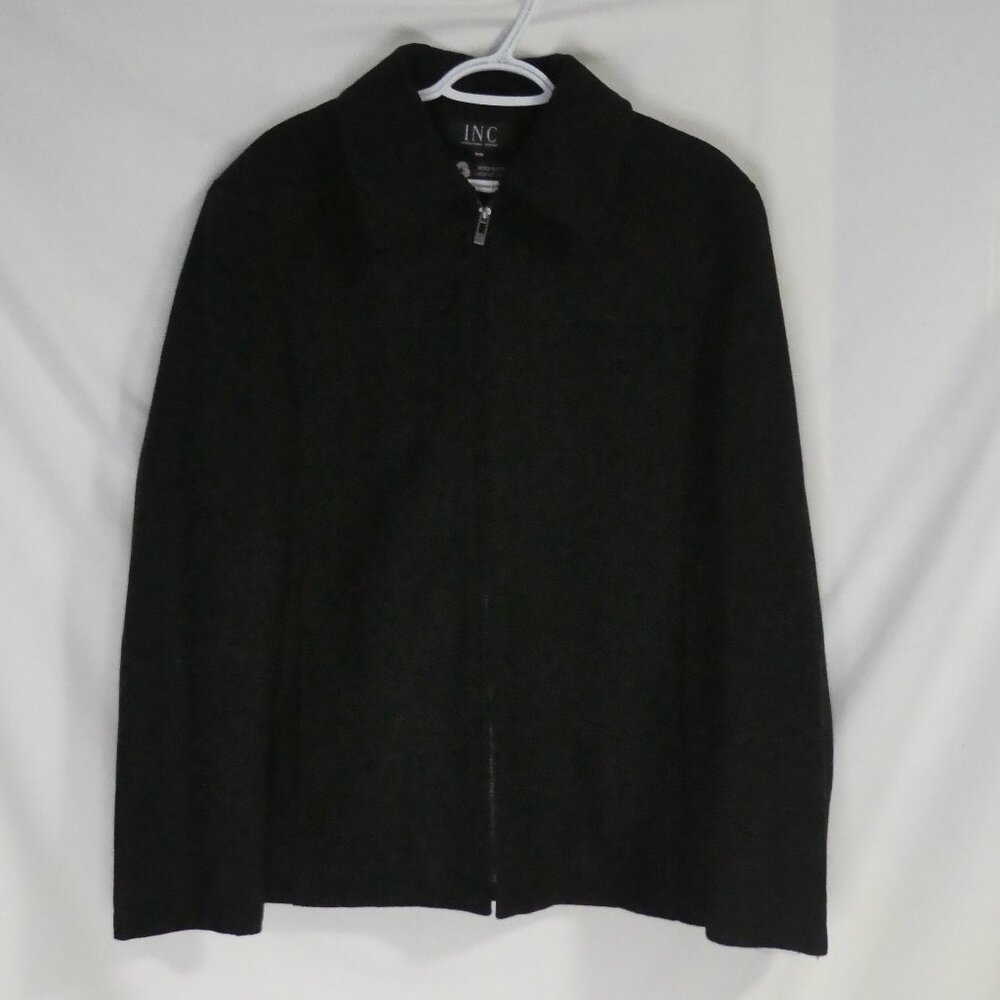 INC - INTERNATIONAL COMPANY | medium | Wool Blend | Black Zip-Up Jacket w/Collar
